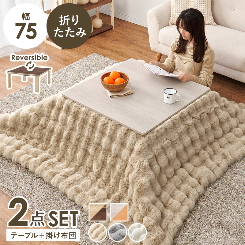 こたつ＋うす掛け布団　２点セット　KOT-7350-75ルナ